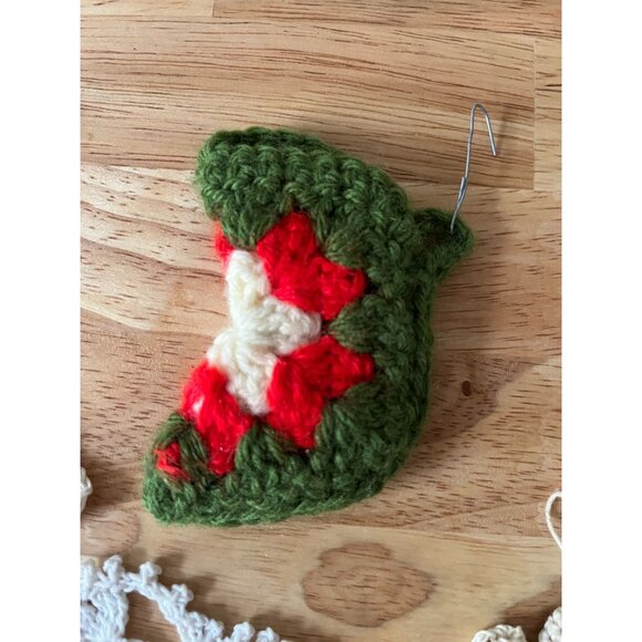 Set Of 5 Handmade Vintage Crochet Christmas Ornaments - Picture 6 of 7